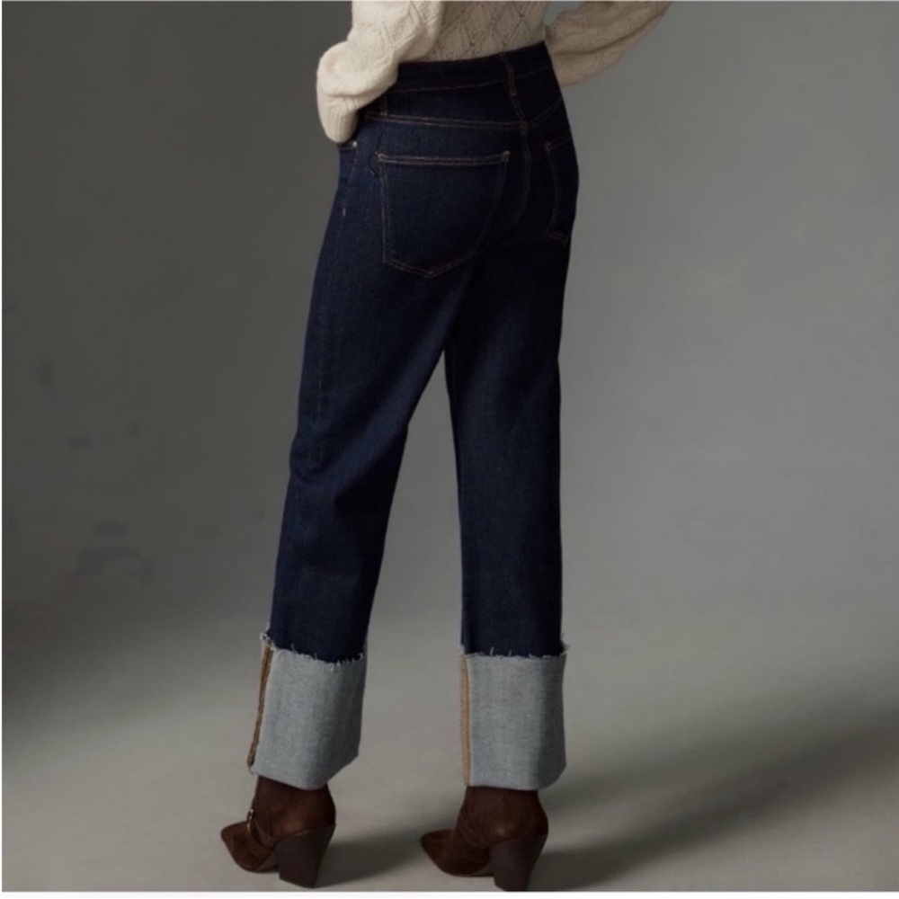 Anthropologie Pilcro Scotty Cuffed High-Rise Straight Leg Jeans - Picture 3 of 6